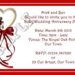 40th Anniversary Invitation Templates