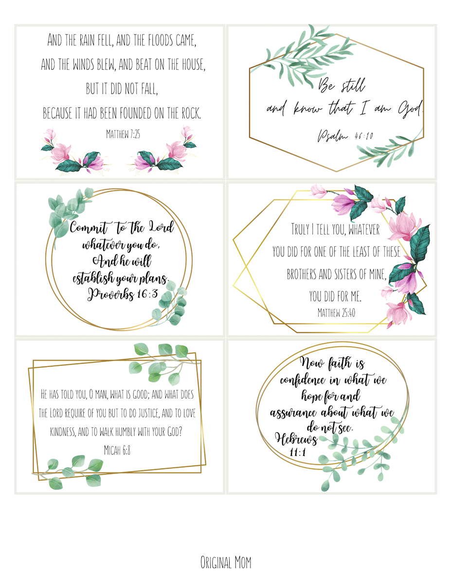 42 Free Scripture Cards For Teachers To Encourage Inspire During A 