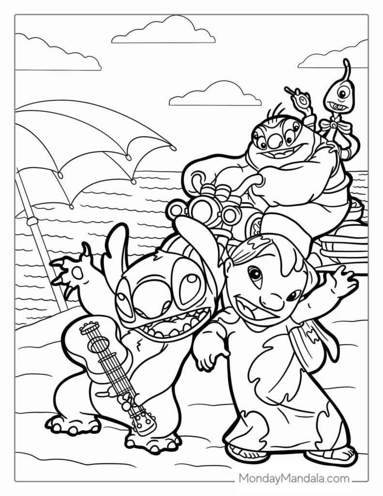 42 Lilo Stitch Coloring Pages Free PDF Printables Stitch Coloring