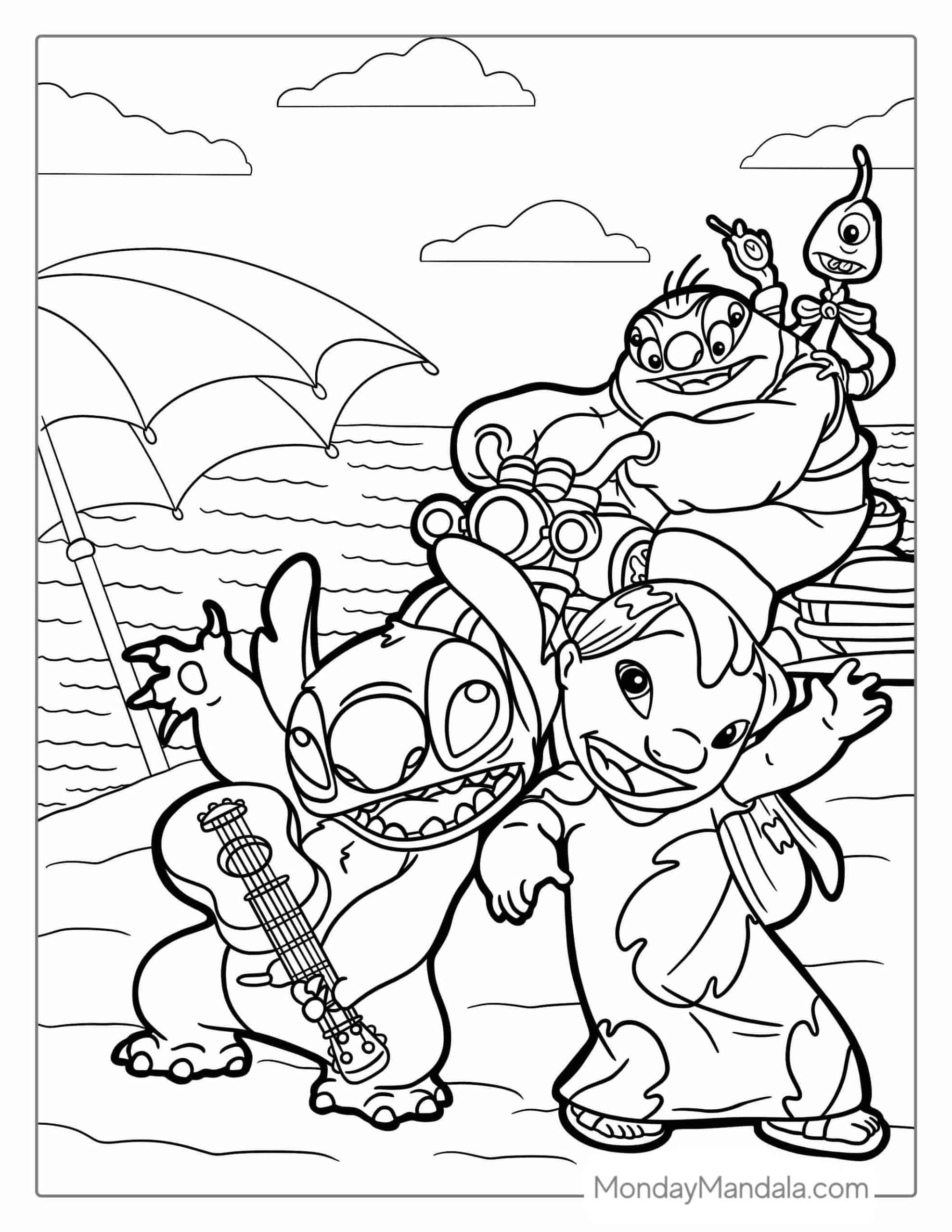 42 Lilo Stitch Coloring Pages Free PDF Printables Stitch Coloring 