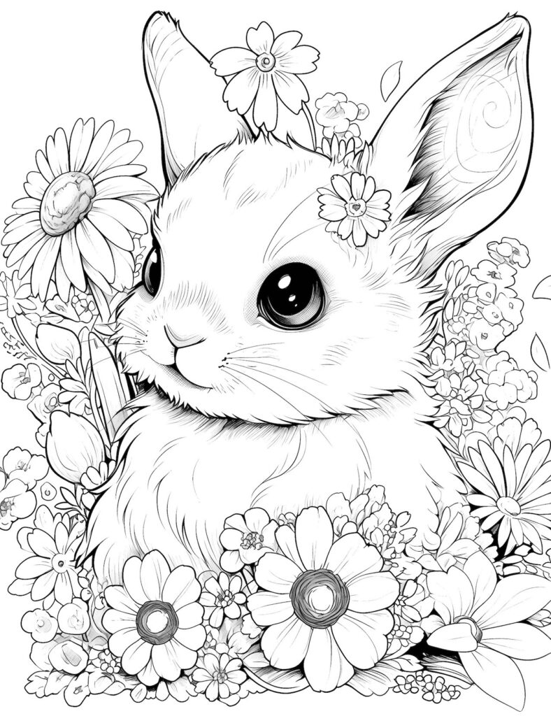 44 Cute Bunny Coloring Pages For Kids And Adults Our Mindful Life