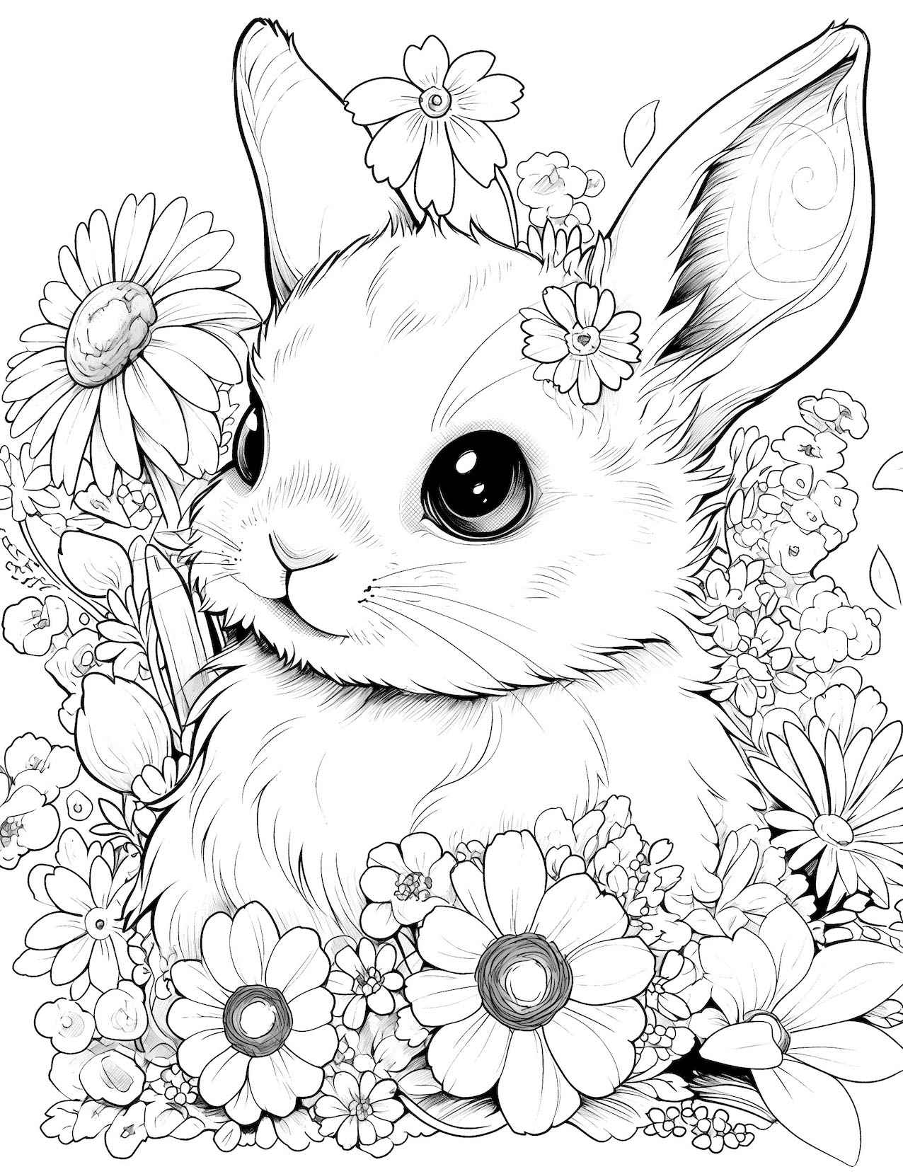 44 Cute Bunny Coloring Pages For Kids And Adults Our Mindful Life