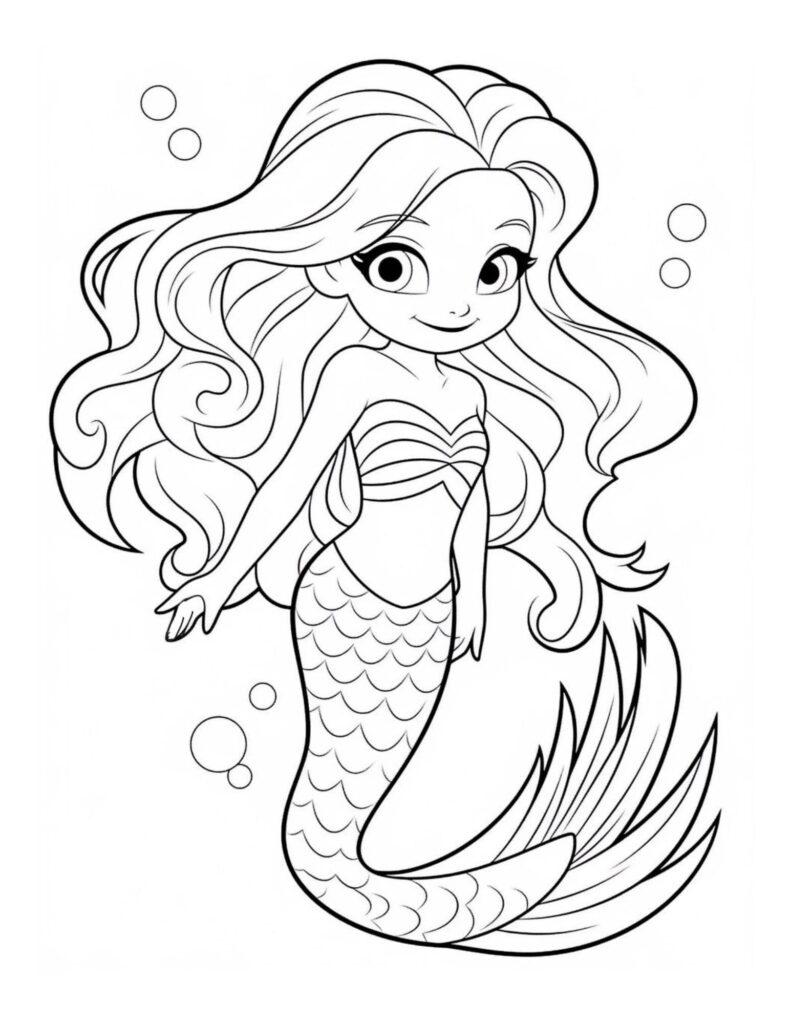 44 Mermaid Coloring Pages For Kids And Adults Our Mindful Life