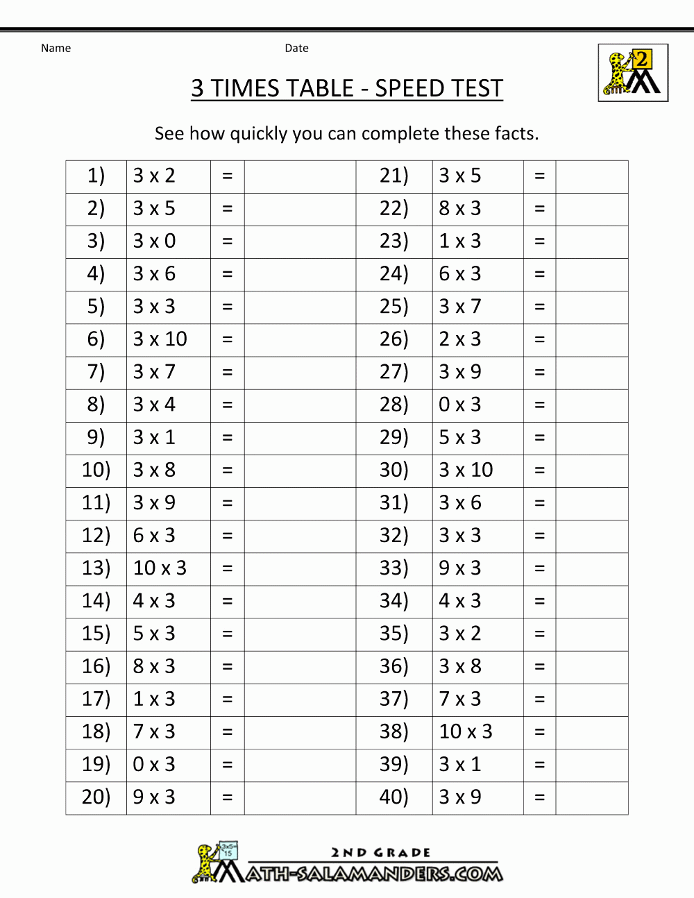 47 3 Times Table Worksheet Chessmuseum Template Library