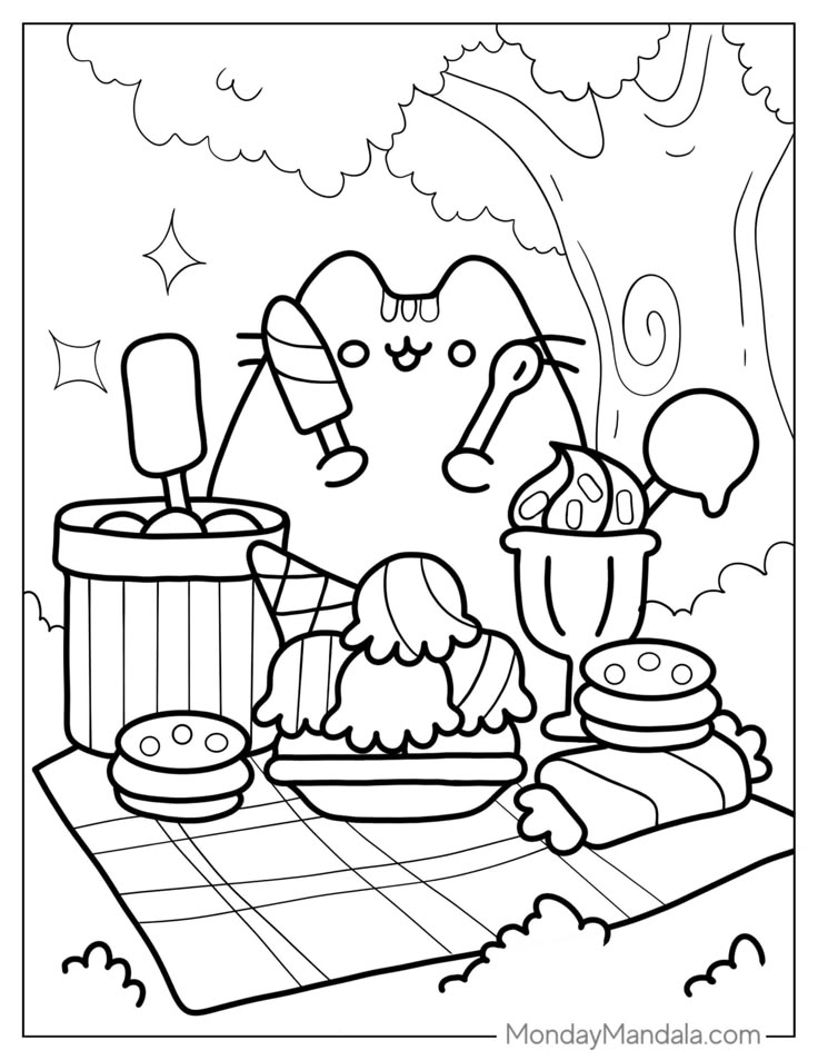 48 Pusheen Coloring Pages Free PDF Printables Pusheen Coloring 