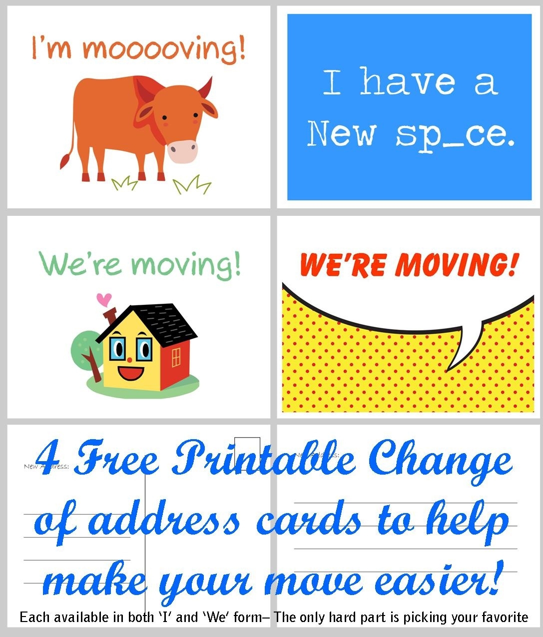 49 Free Change Of Address Cards Moving Announcements We Are Moving 