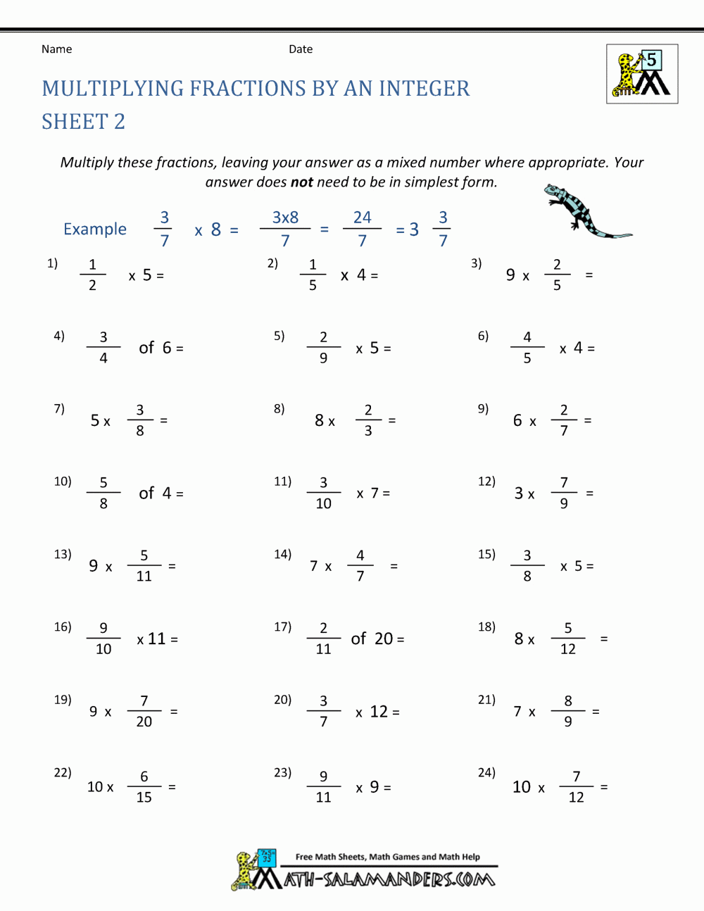 49 Multiplying Mixed Fractions Worksheet Chessmuseum Template Library