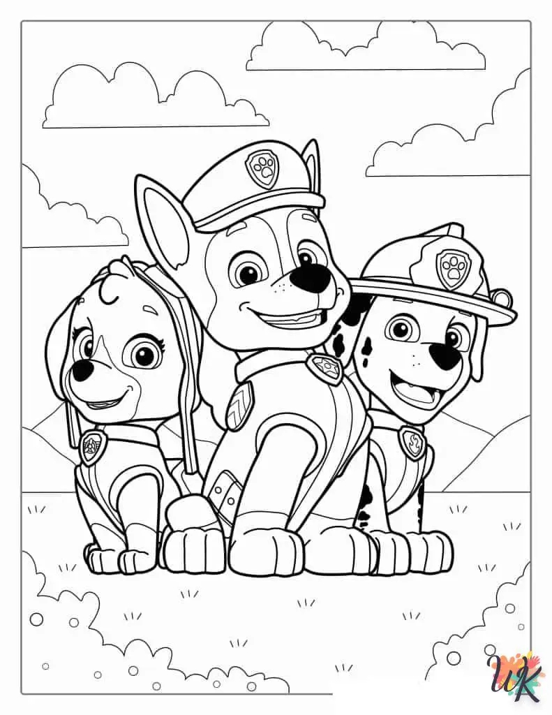 coloring pages paw patrol free