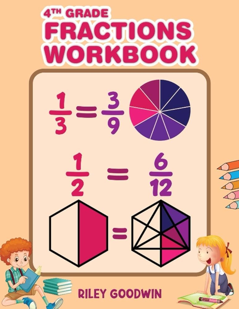 4th Grade Fractions Workbook Math Worksheets For Fourth Graders 