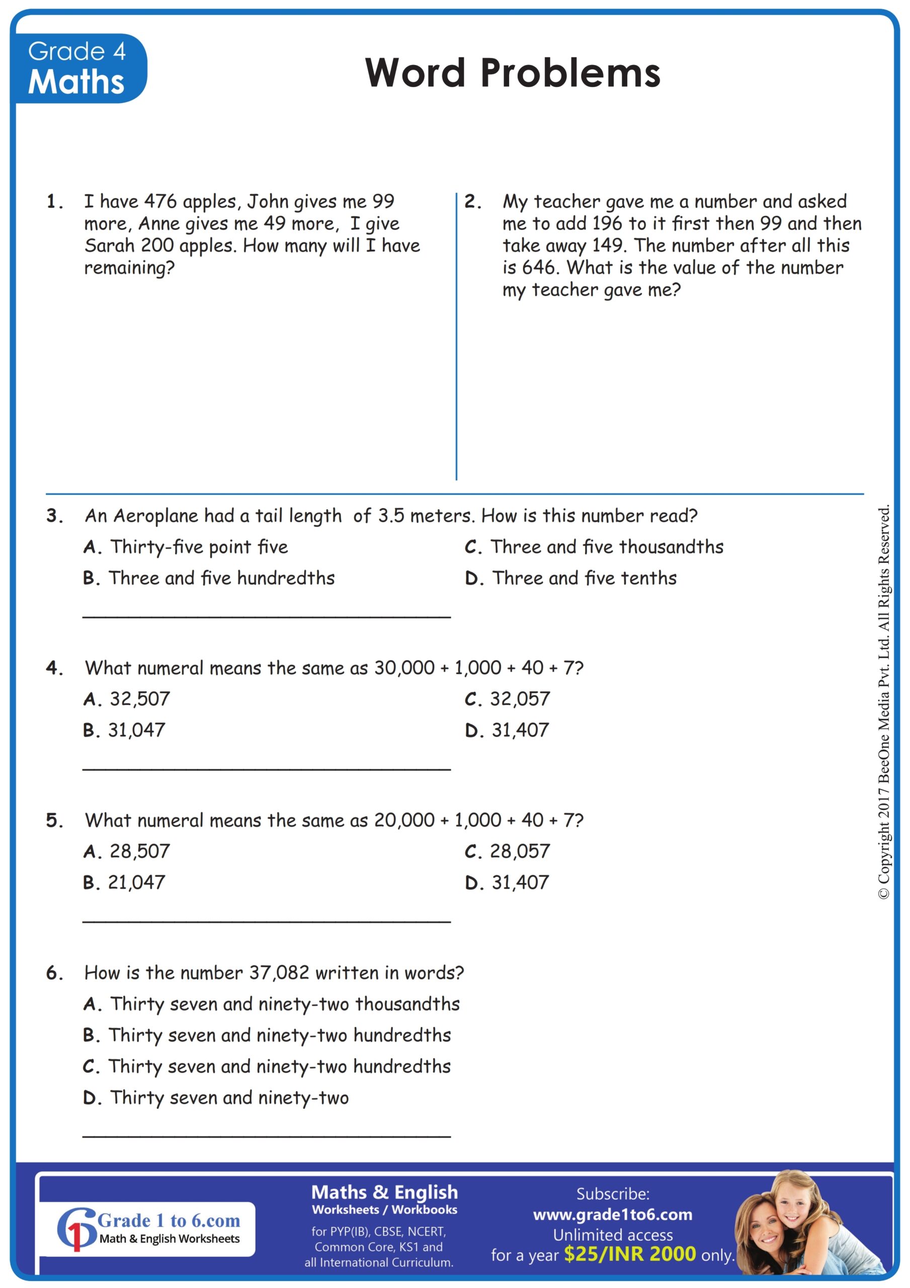 value place value worksheets