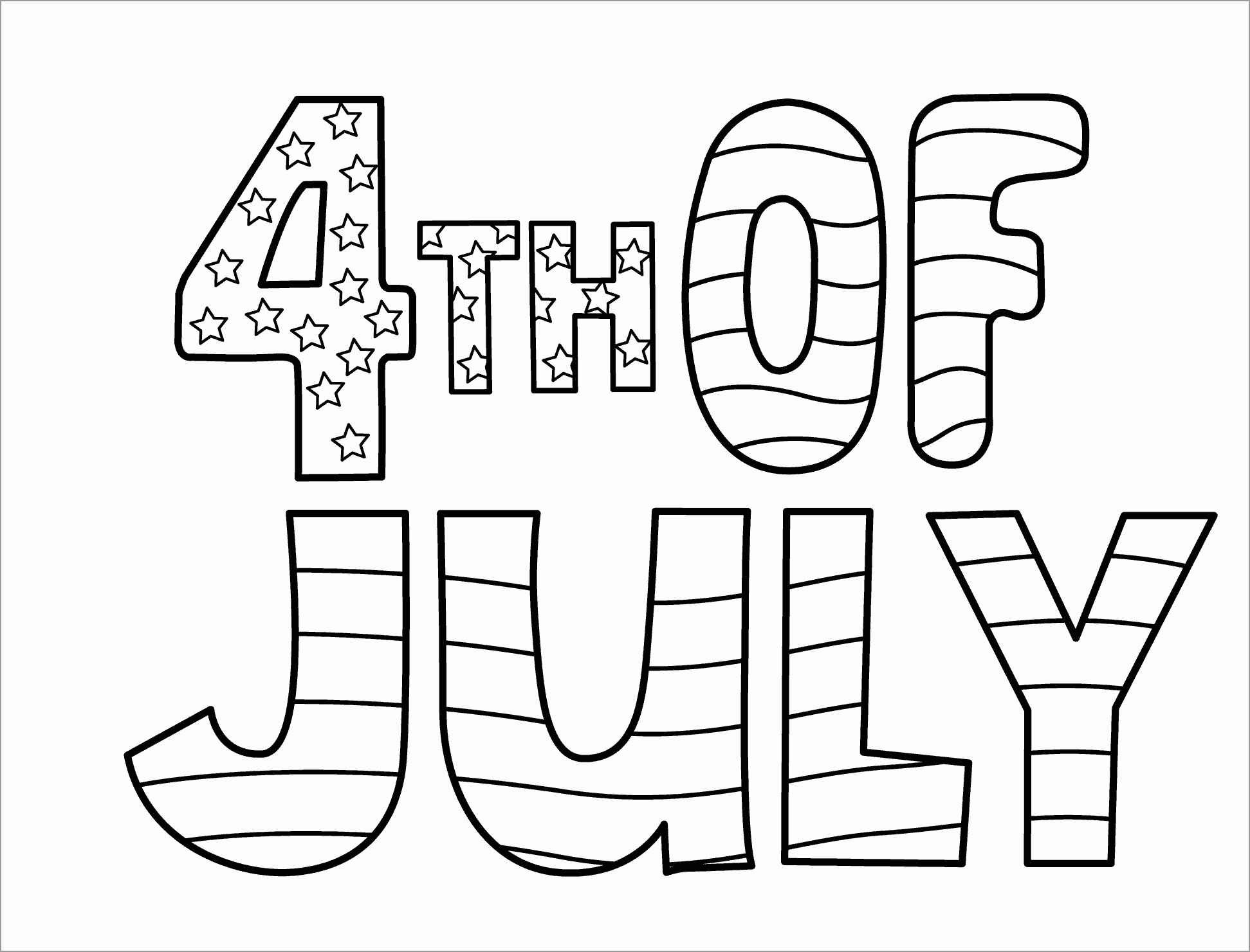 4th Of July Coloring Page For Kids ColoringBay