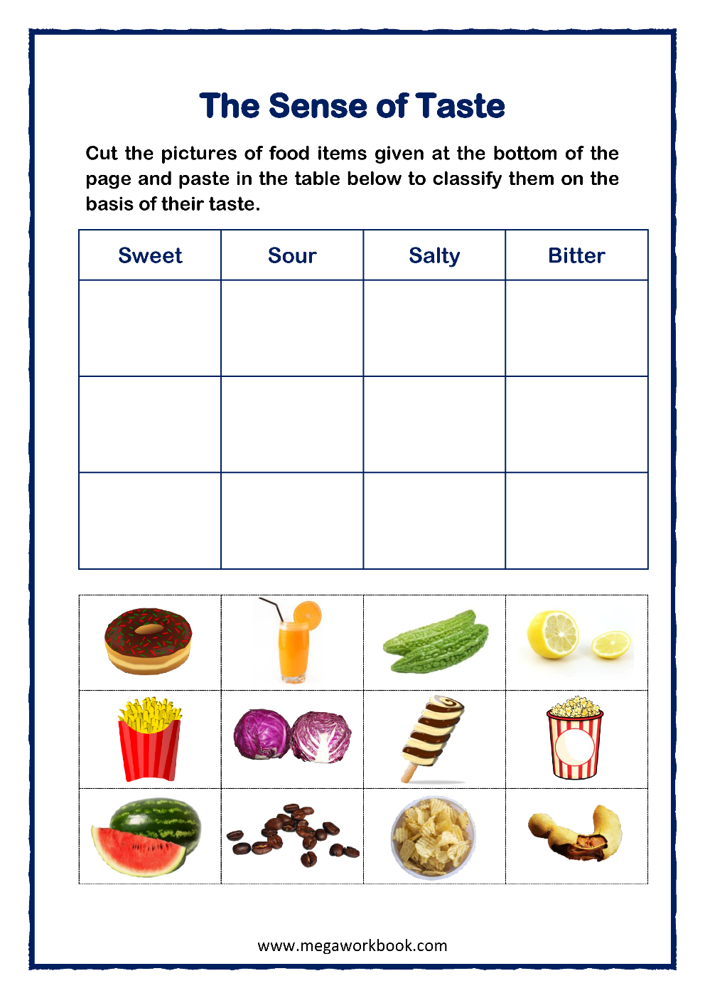 5 Senses Worksheet Preschool