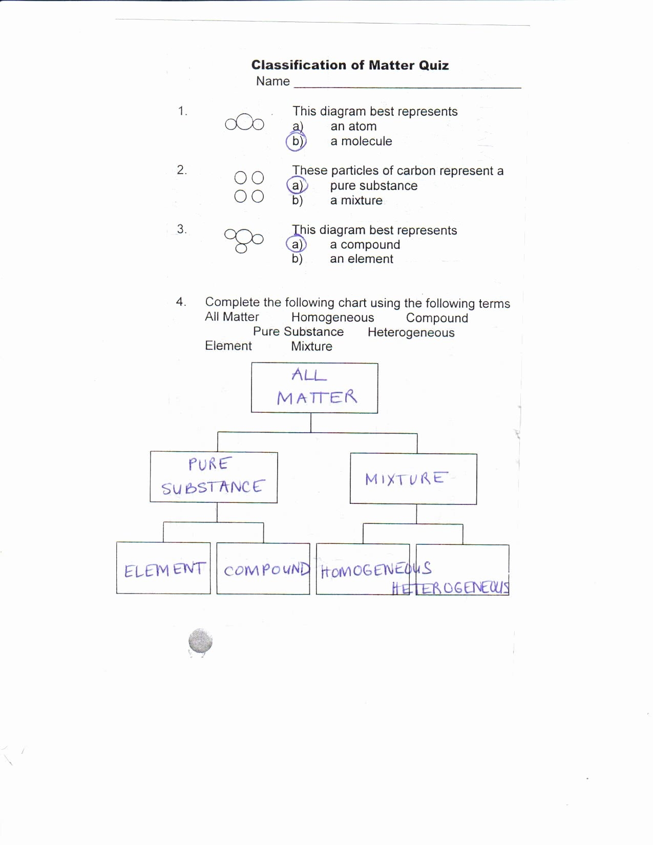 50 Classification Of Matter Worksheet