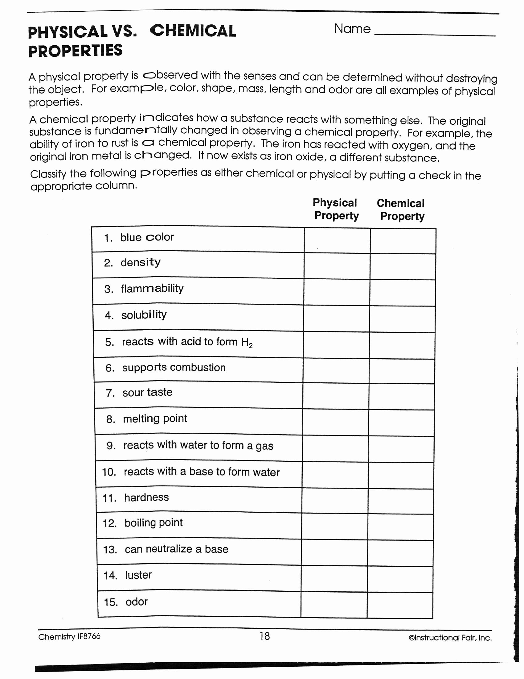 50 Classification Of Matter Worksheet