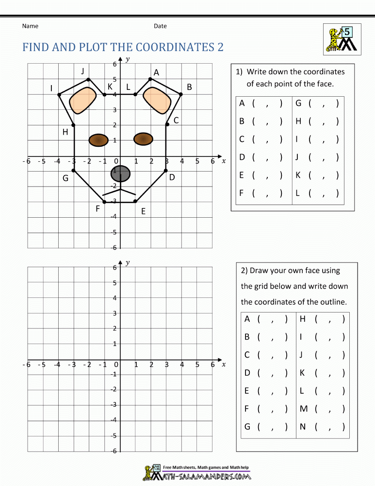 50 Plotting Points Worksheet Pdf