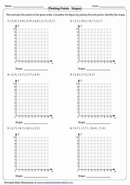 plotting points on a coordinate plane worksheet