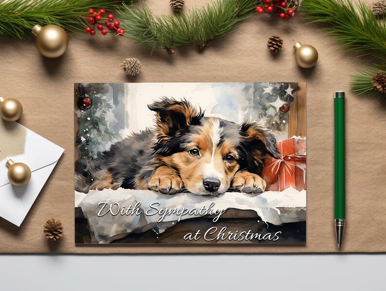 50 Printable Dog Christmas Cards All Original Artwork Cute Winter 