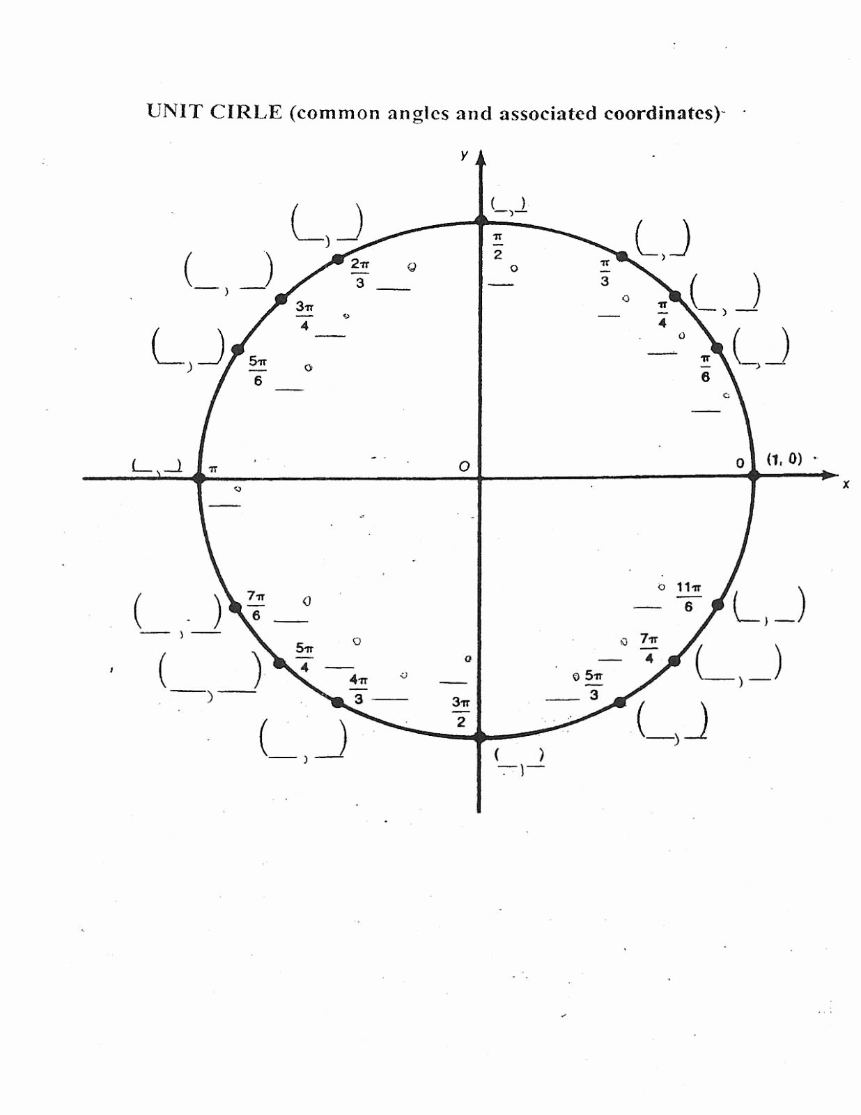 50 Unit Circle Practice Worksheet Chessmuseum Template Library