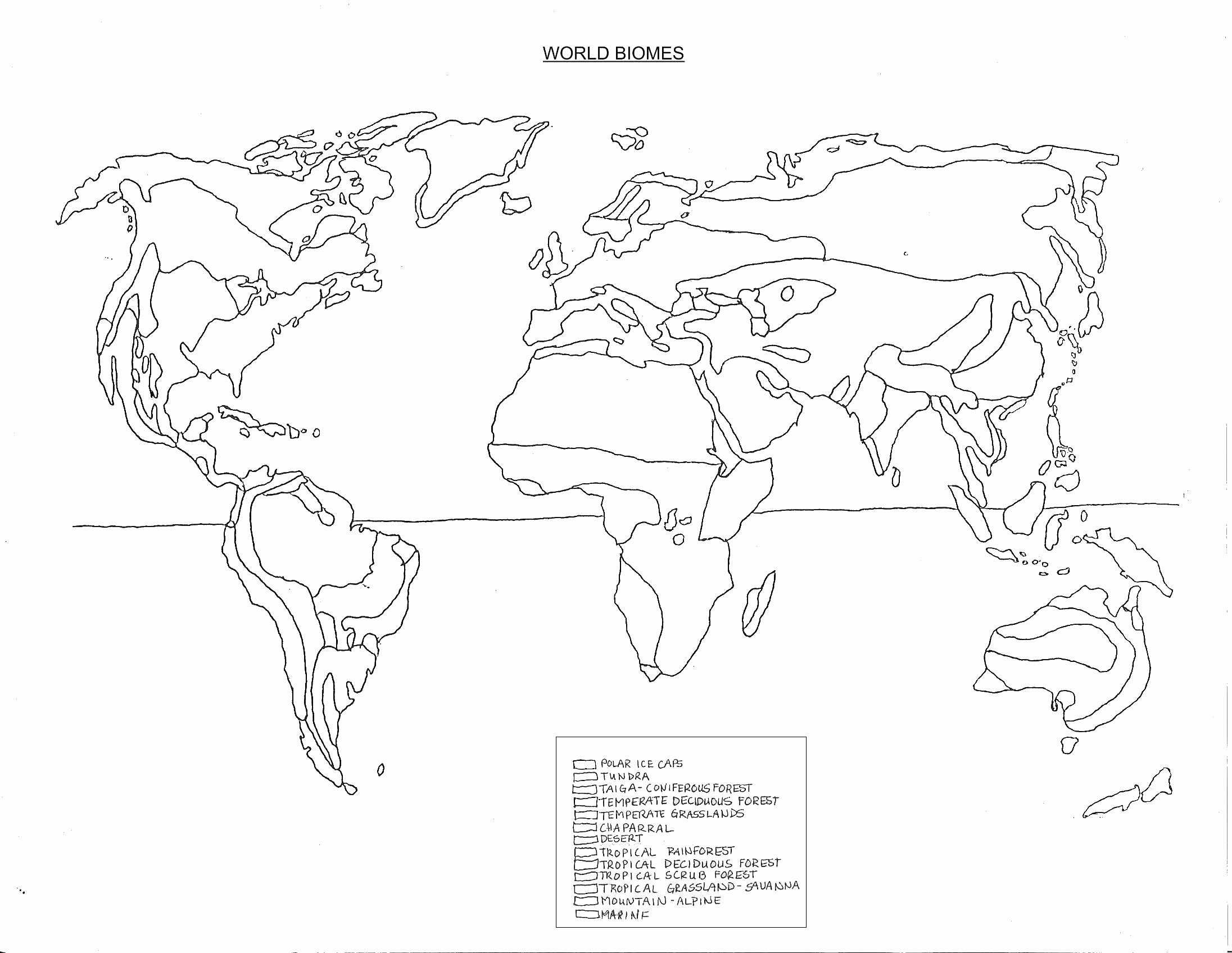 50 World Biome Map Coloring Worksheet