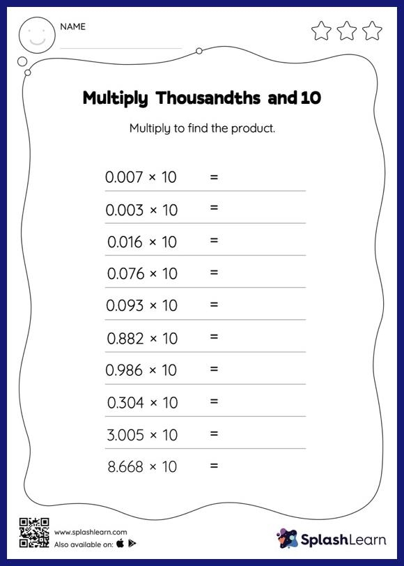 5th Grade Decimal Place Value Worksheets Worksheets For Kindergarten