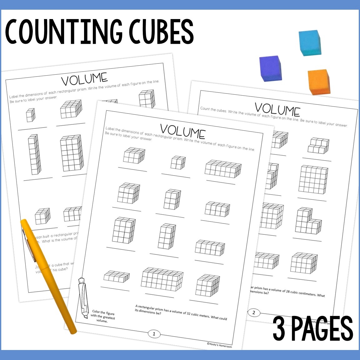 5th Grade Volume Worksheets Hooty 39 s Homeroom
