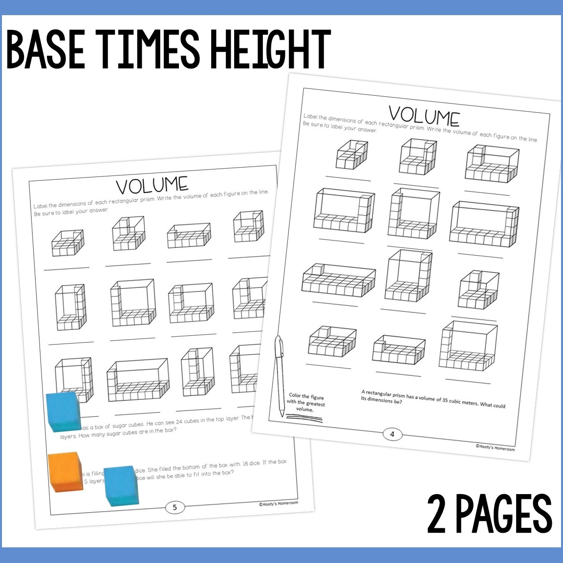 5th Grade Volume Worksheets Hooty 39 s Homeroom