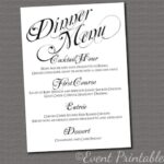 6 Best Images Of Free Printable Dinner Menu Cards Dinner Menu Card