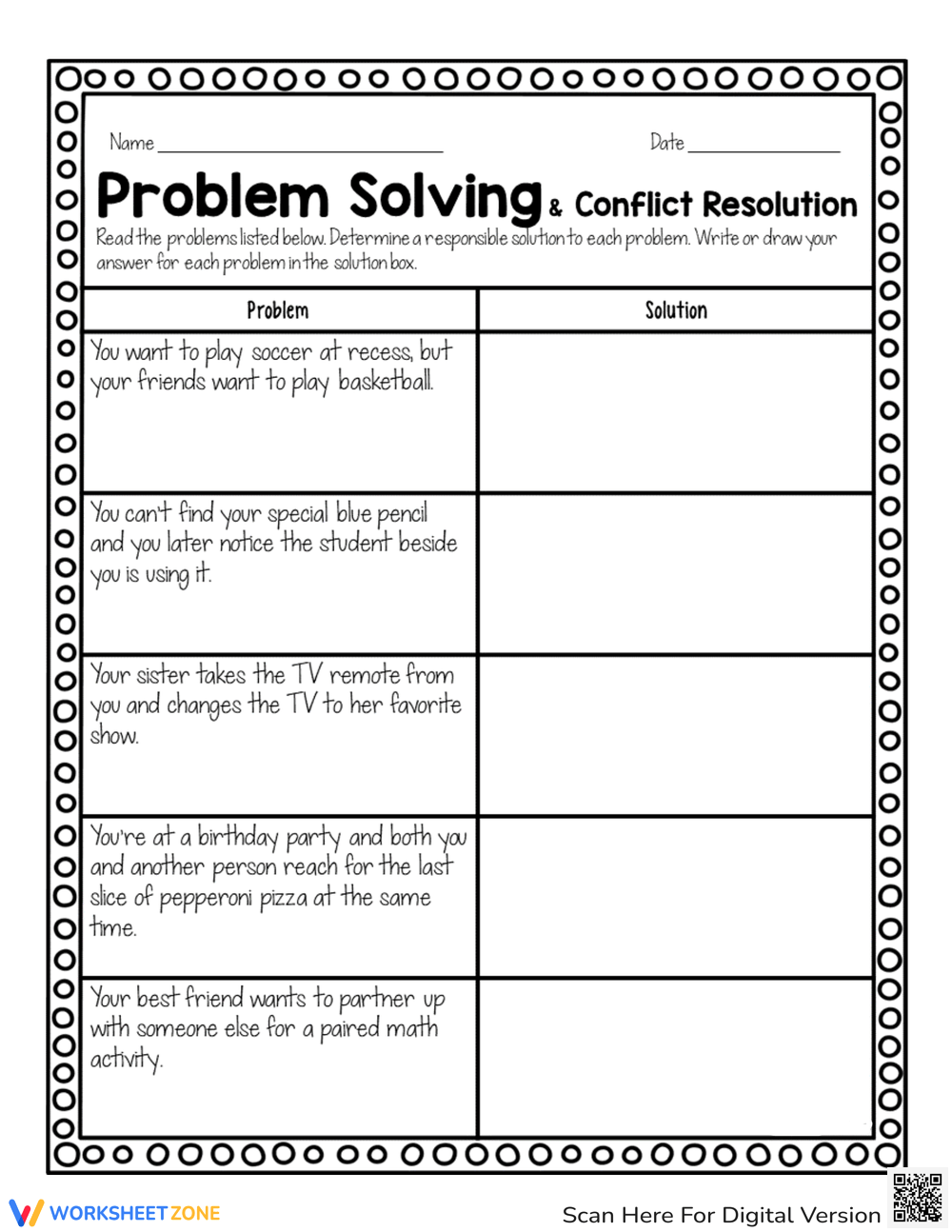 60 Free Conflict Resolution Worksheets For Middle School Worksheets 