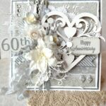 60th Anniversary Card With Flowers And Lace