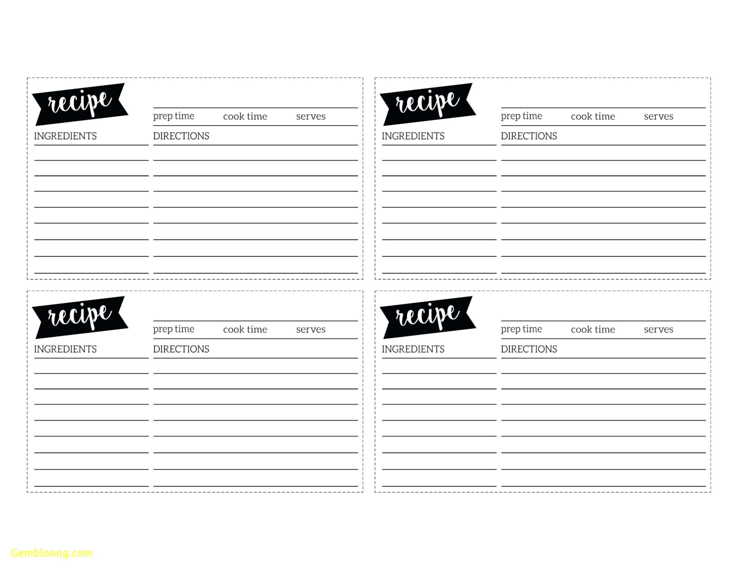 62 Free Printable 4X6 Recipe Card Template In Word By Free Printable 
