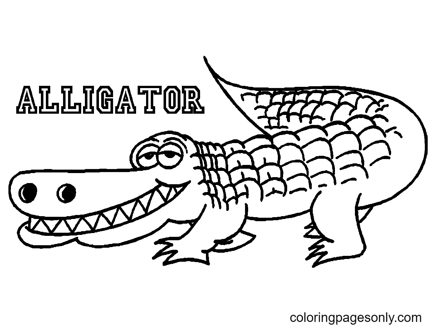 64 Free Printable Alligator Coloring Pages