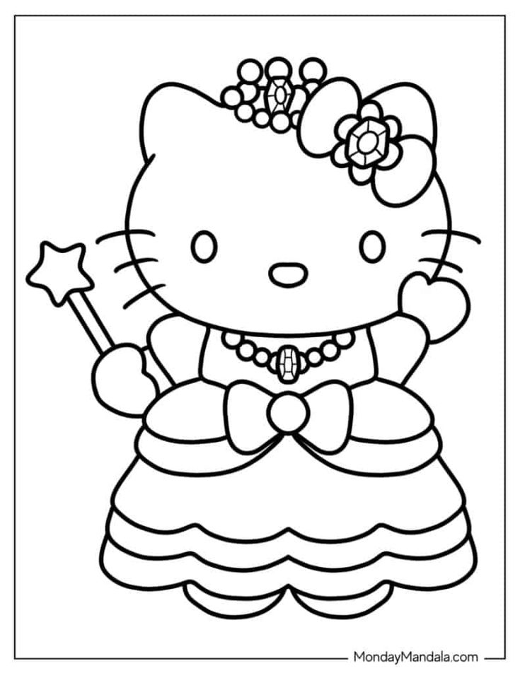 68 Hello Kitty Coloring Pages Free PDF Printables Hello Kitty