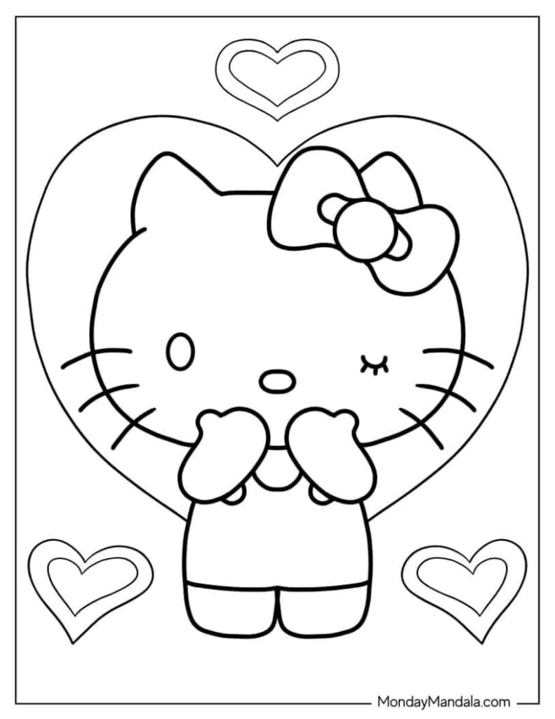68 Hello Kitty Coloring Pages Free PDF Printables Hello Kitty