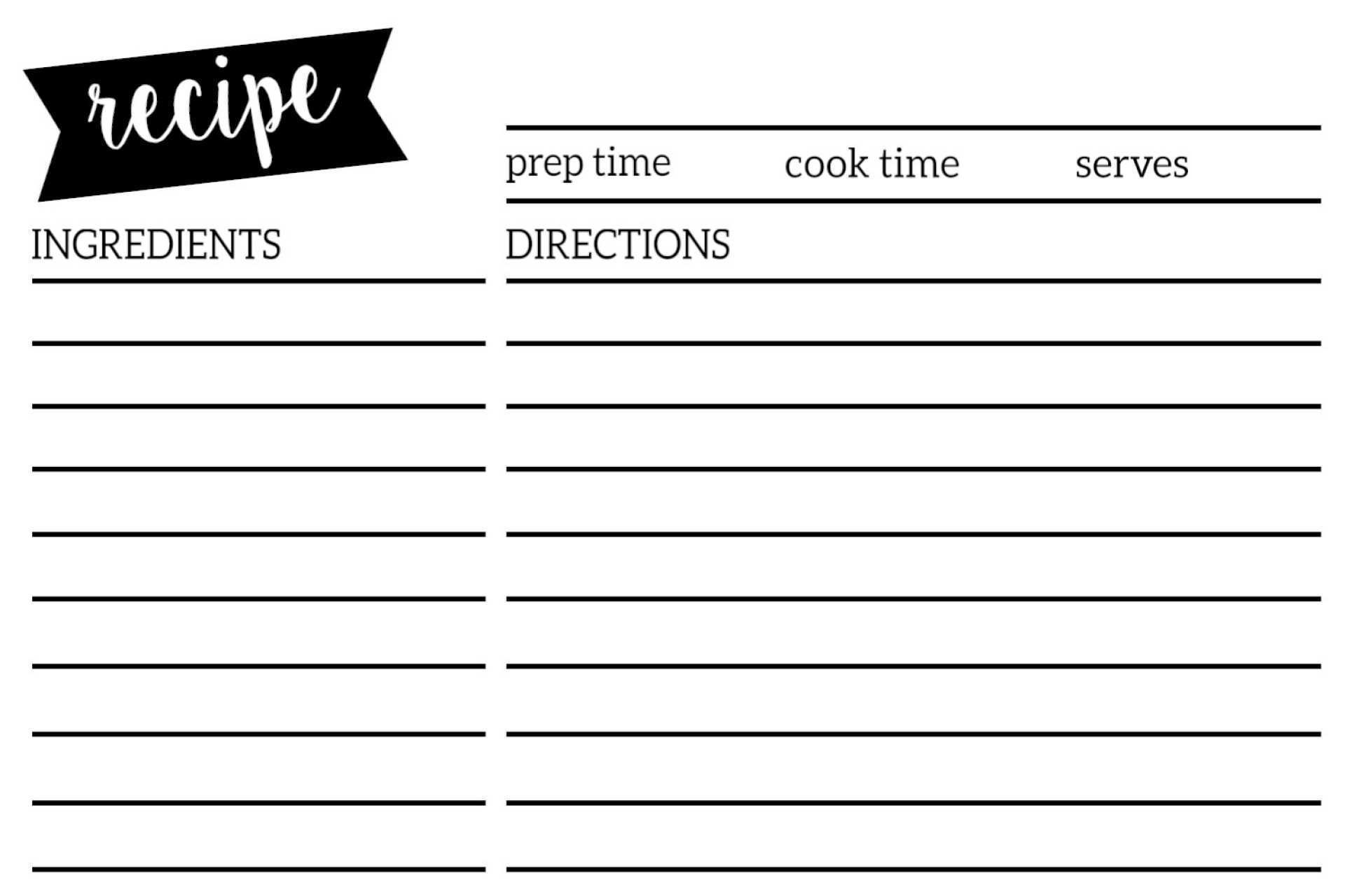 73 How To Create Free Printable 4X6 Recipe Card Template Maker By Free 