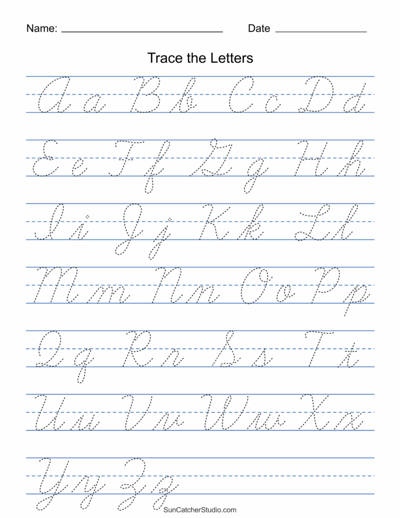 77 Free Printable Cursive Writing Practice Sheets Worksheets Library