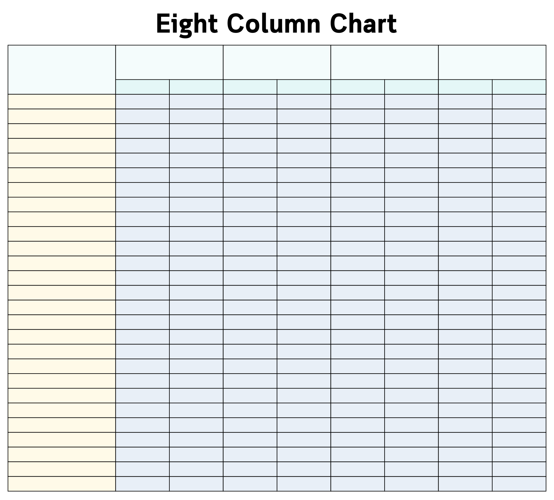 8 Column Worksheet 10 Free PDF Printables Printablee