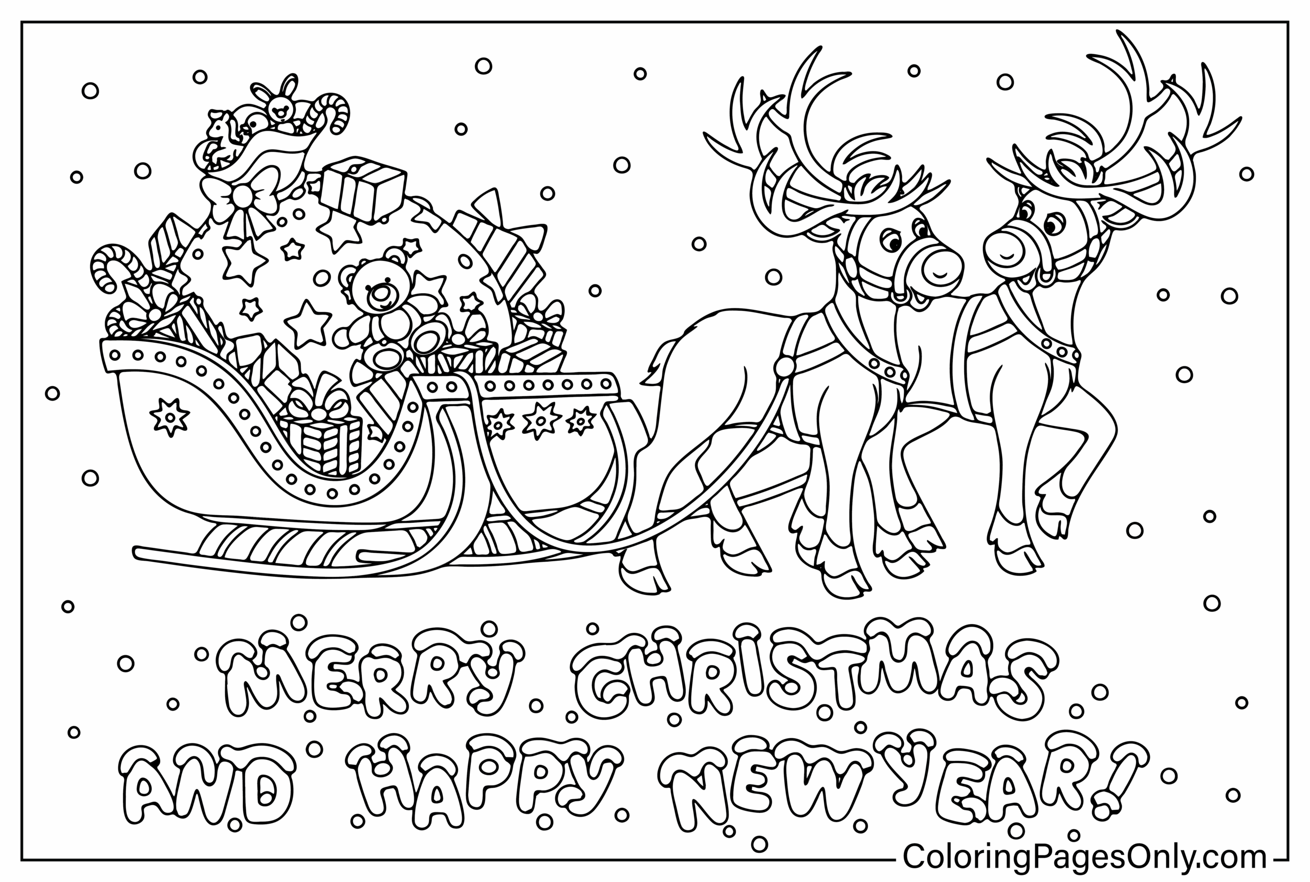 Reindeer Coloring Page