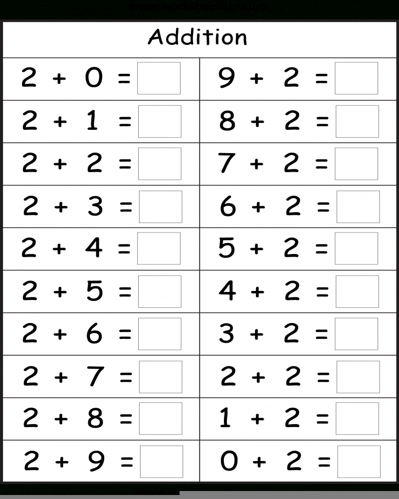 9 Addition Facts Worksheet Math Worksheets Printable
