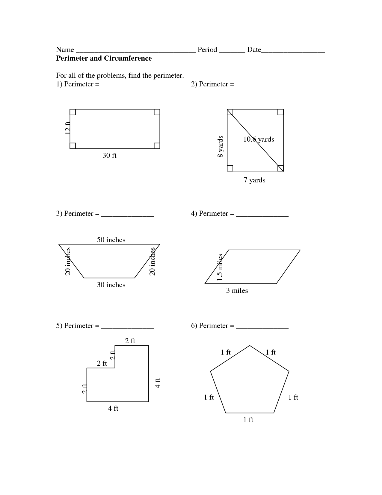 9 Area Circumference Circle Worksheet Worksheeto