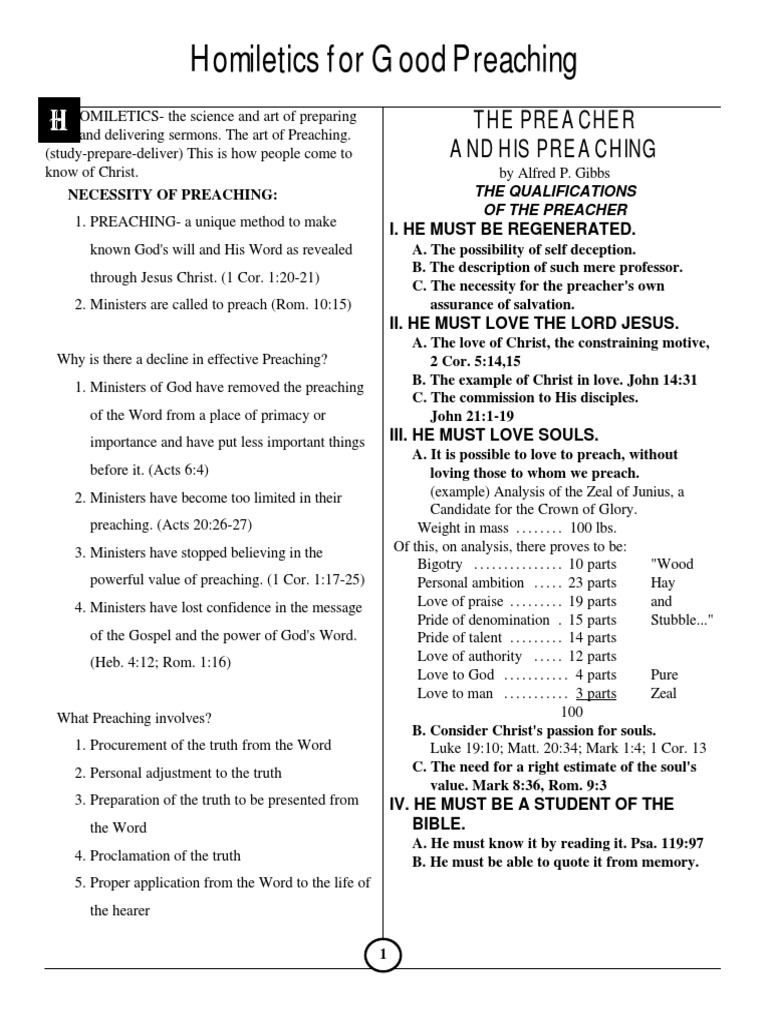 9 Homiletics PDF Sermon Homiletics Worksheets Library