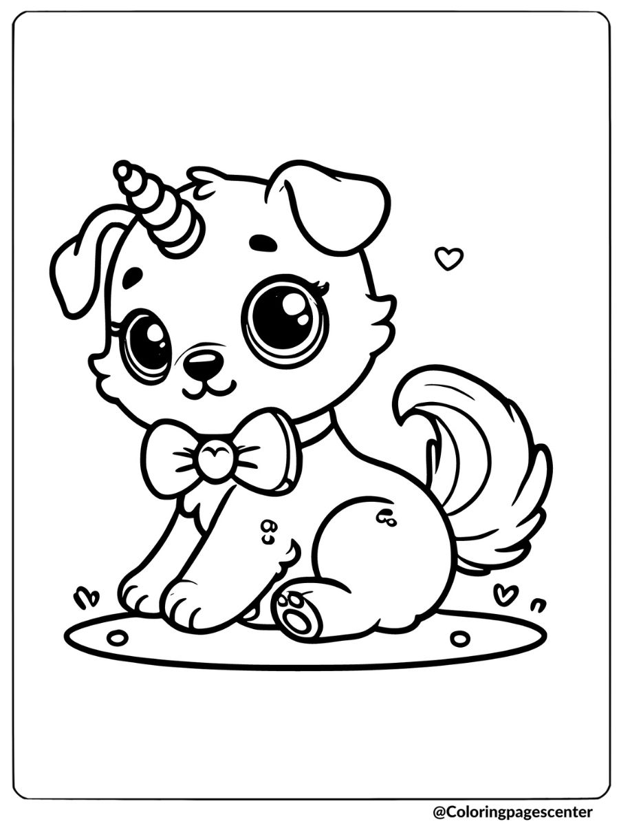 9 Unicorn Puppy Coloring Pages Free Printable