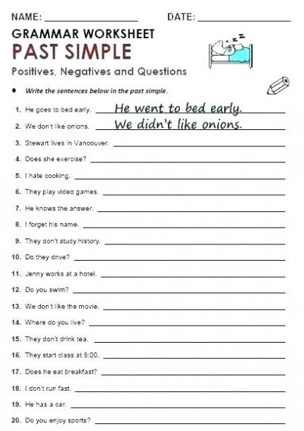 9th Grade Grammar Worksheets Worksheets Master