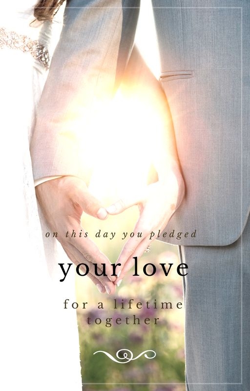 A Man And Woman Holding Hands With The Words Your Love For A Lifetime 