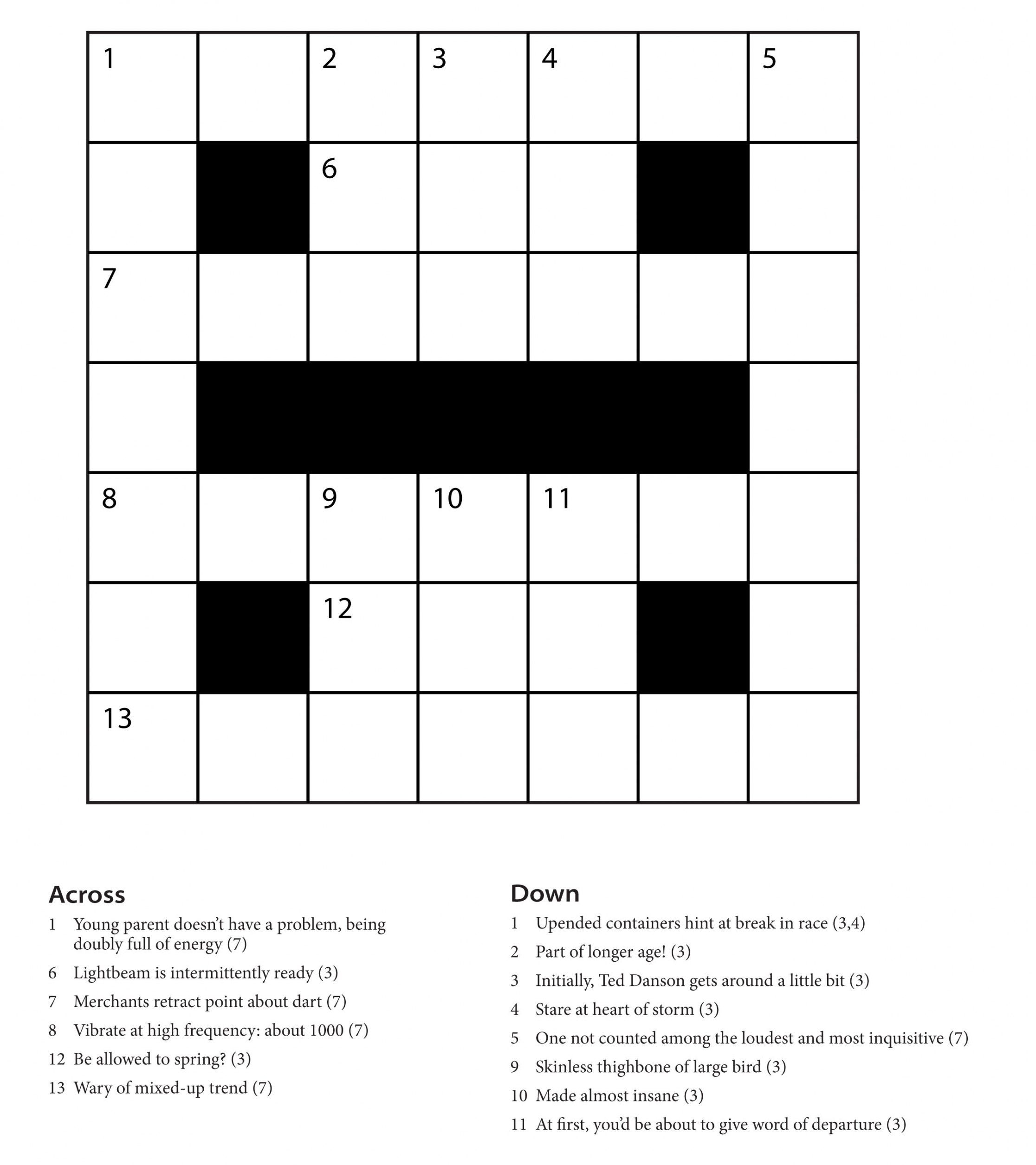 cryptic crossword puzzles printable