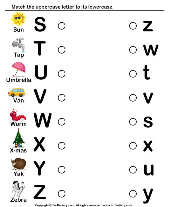 Abc Matching Worksheets