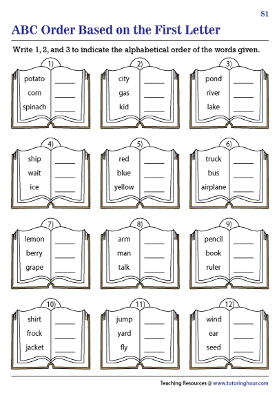 ABC Order Worksheet For January Made By Teachers Worksheets Library