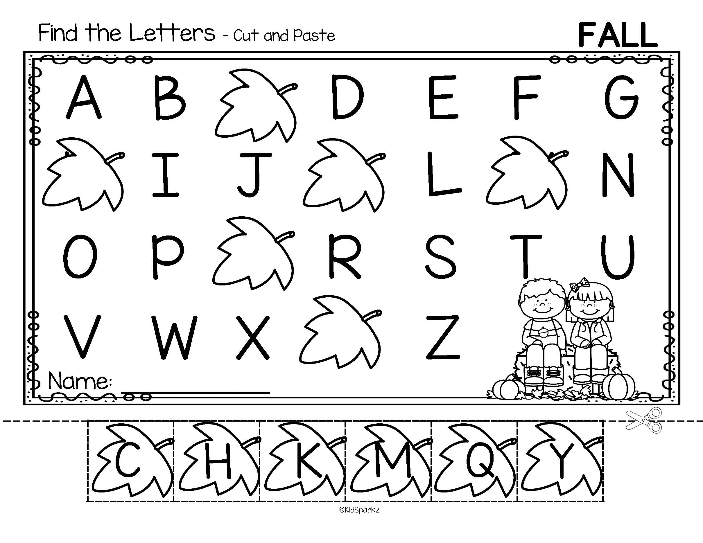 abc worksheets for kindergarten