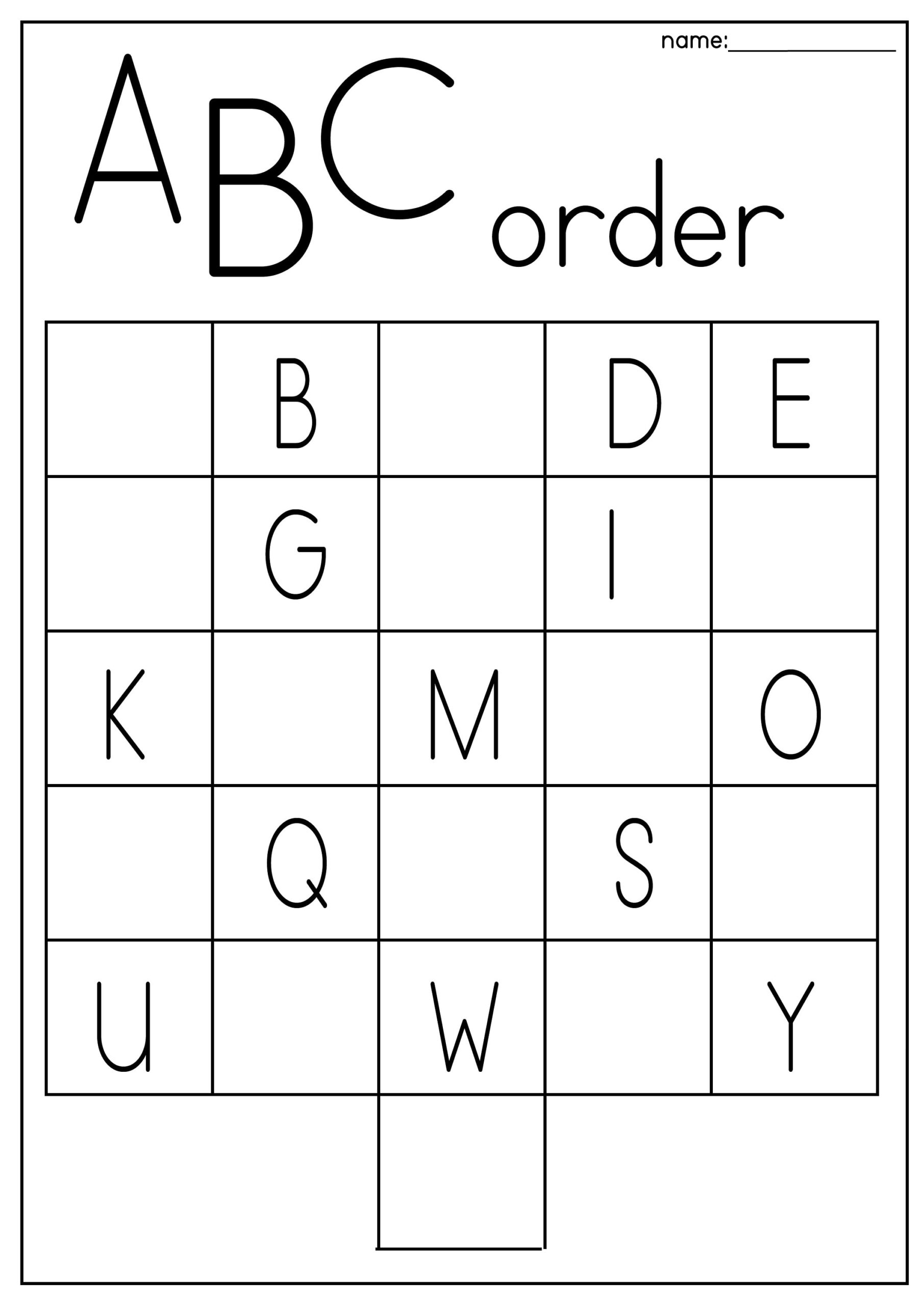 ABC Ready For School Activities Worksheets Library