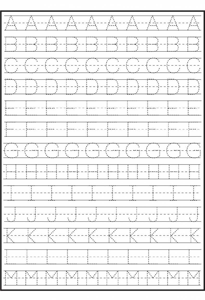 Abc Traceable Worksheets Alphabet Activity Shelter