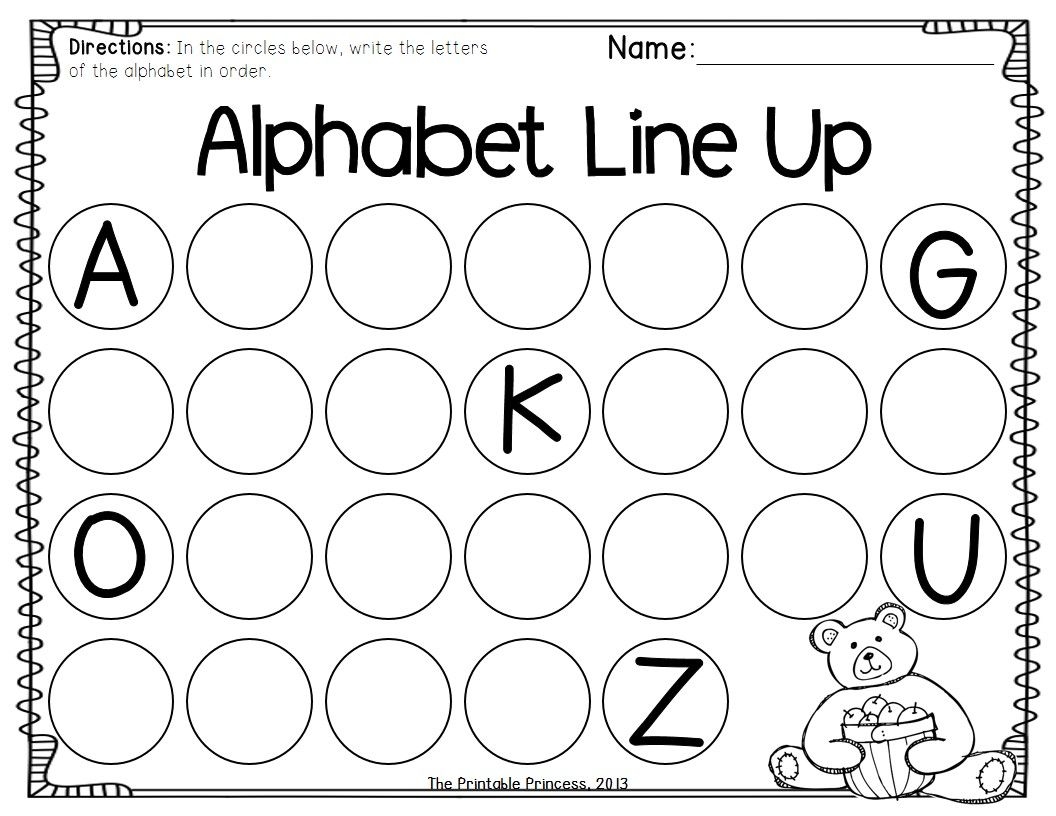 Abc Worksheets For Kindergarten Kindergarten
